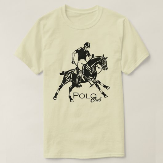 T-shirt club de polo équestre (Design devant)