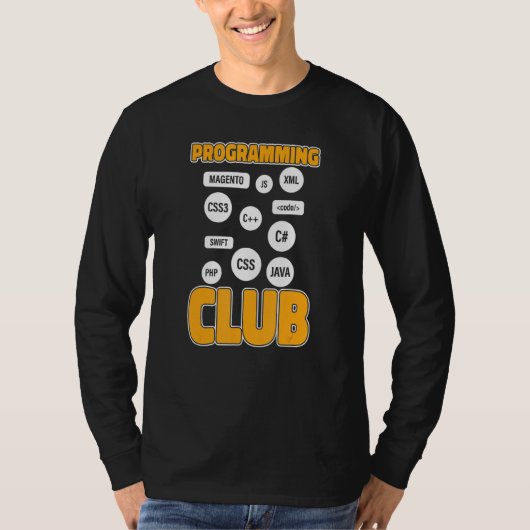 T-shirt Club de Programmeur Développeur Logiciel Programma (Devant)