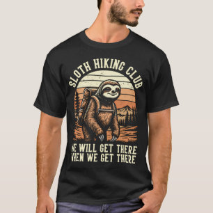 T-shirt Club de Randonnée Fun Sloth Outdoor Hiker