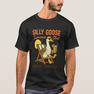 T-shirt Club de surf de l'été de l'oie idiote Voyage sur l