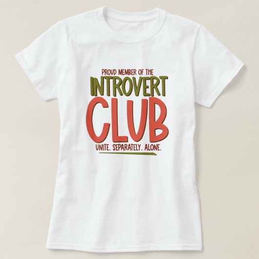 T-shirt Club des introvertis (Design devant)
