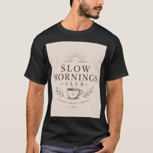 T-shirt Club des matins tranquilles esthétique cosy design