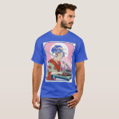 T-shirt Club DJ Japonaise Lady Samurai Kimono Warrior (Devant entier)