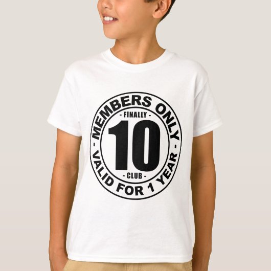 T-shirt Club enfin 10 (Devant)
