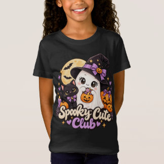 T-Shirt Club Mignon Épouvantable, Fantôme et Chat