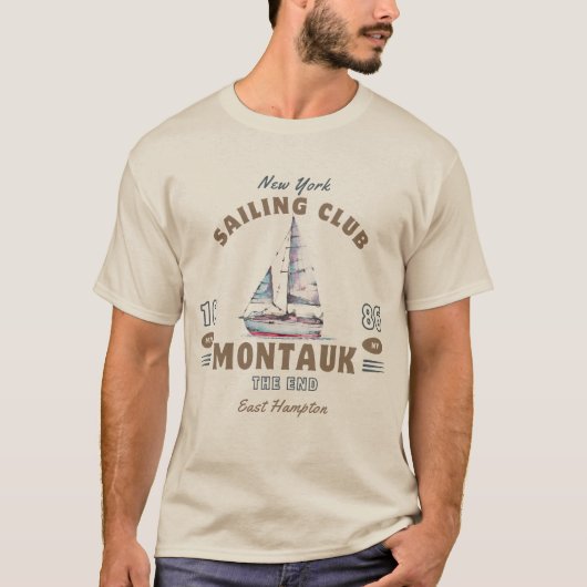 T-shirt Club nautique Montauk NY (Devant)