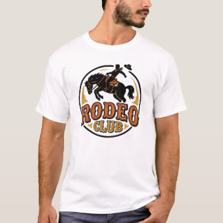 T-shirt Club Rodeo Vintage Cowboy Cheval Sauvage Western