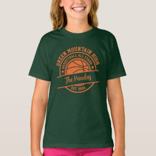 T-shirt Club scolaire Nom de l'équipe Numéro de basket-bal