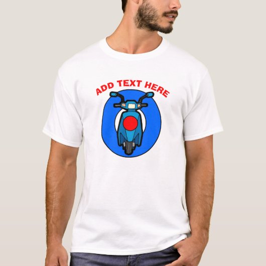 T-shirt Club Scooter, modifier le texte (Devant)