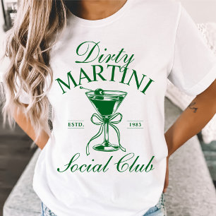 T-shirt Club Social Cocktail Martini Sale