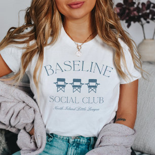 T-shirt Club Social de base-ball sur mesure Maman Baseline