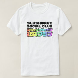 T-shirt Club social Slushwave Carré sur Light LogoJr