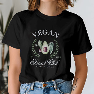 T-shirt Club Social Végétalien Personnalisé Lieu & Année