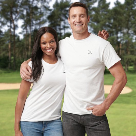 T-shirt Clubs de golf Monogram Personnalisés Classiques