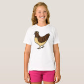 T-shirt Cluck & Calm- Art du poulet tiré à la main (Devant entier)