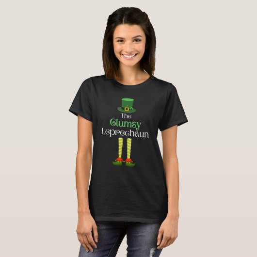 T-shirt Clumsy Leprechaun Matching Family Group St. Patric (Devant entier)