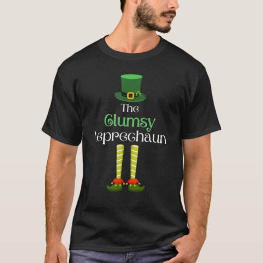 T-shirt Clumsy Leprechaun Matching Family Group St. Patric (Devant)