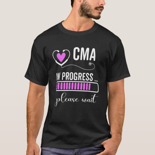 T-shirt Cma En Cours S'Il Vous Plaît Attendre Pour La Futu (Devant)