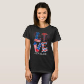 T-shirt CNA Certified Nursing Assistant LOVE 4th of july U (Devant entier)