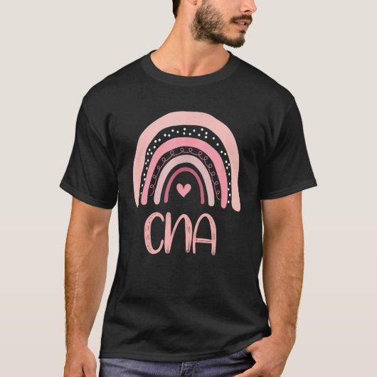 T-shirt Cna Cute Boho Rose Arc-en-ciel Certifié Assis (Devant)