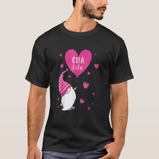 T-shirt Cna Life Valentine Gnome Nurse Valentines Day (Devant)