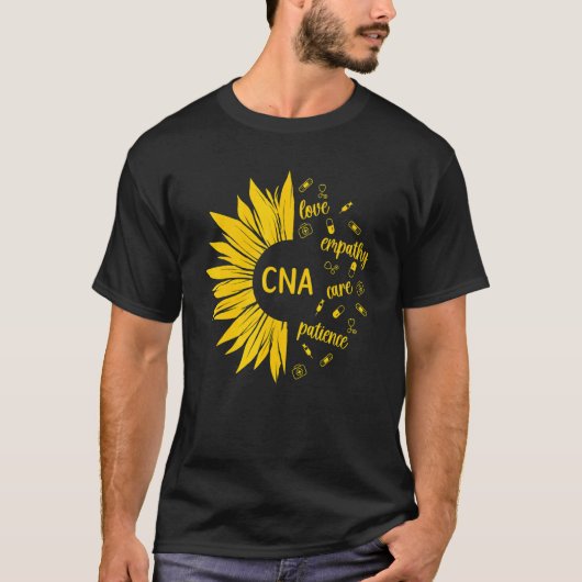 T-shirt CNA Nurse Sunflower Certified Nursing Assistant (Devant)