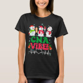 T-shirt Cna Vibes Nurse Snowman Stethoscope Santa Funny Ch (Devant)