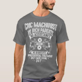 T-shirt CNC Opérateur Travail dur CNC Machinist Premium (Devant)