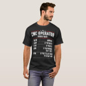 T-shirt CNC Operator Hourly Rates cnc machinist (Devant entier)