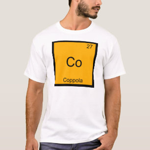 T-shirt Co - Coppola Tee Symbole d'Élément de Chimie Drôle