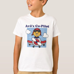 T-shirt Co-pilote d'Avô - avion mignon