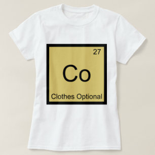 T-shirt Co - Vêtements facultatifs Symbole d'élément chimi
