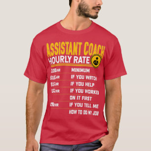 T-shirt Coach adjoint Taux horaire Funny Sports Coach Ins