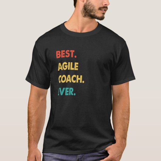 T-shirt Coach Agile Retro Meilleur Coach Agile Jamais (Devant)