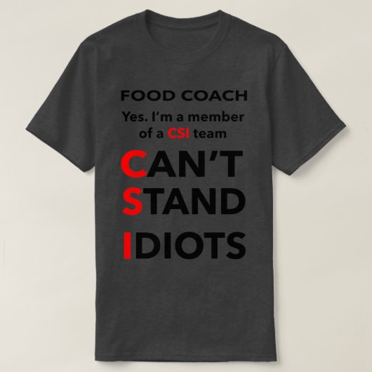 T-SHIRT COACH ALIMENTAIRE (Design devant)