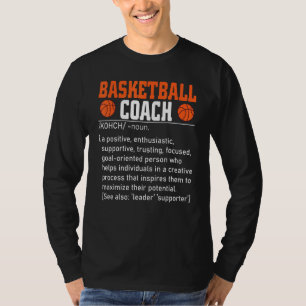T-shirt Coach de basketball Définition Coach Tee Hommes Fe