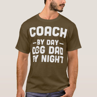 T-shirt Coach Par Jour Chien Papa Par Chemise De Nuit T