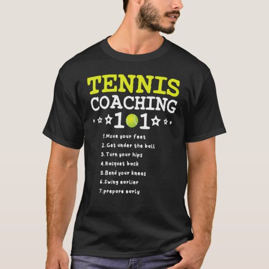 T-shirt Coaching Tennis 101 Meilleurs Conseils D'Entraînem (Devant)
