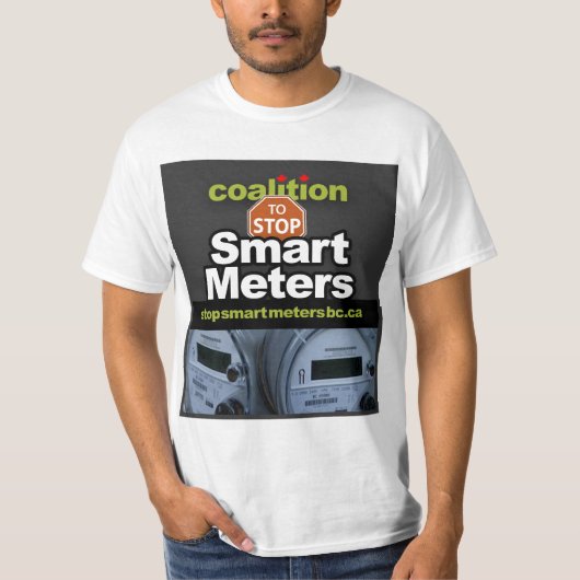 T-shirt Coalition pour arrêter les mètres intelligents (Devant)