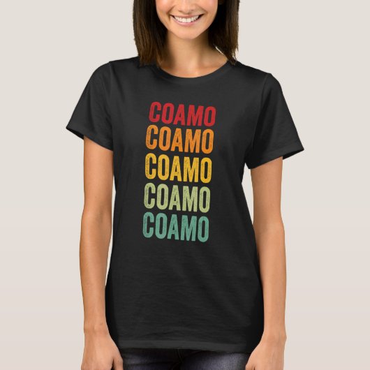 T-shirt Coamo Comté Porto Rico Rainbow Text Design (Devant)