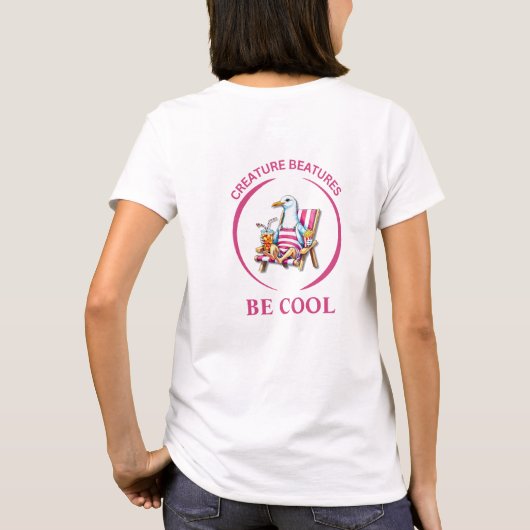 T-shirt Coastal Cartoon dressed up  Seagull – Be Cool (Dos)