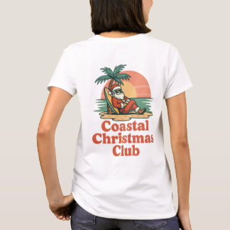 T-shirt Coastal Christmas Club Print | Relaxed Beach Santa