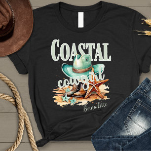 T-shirt Coastal Cowgirl avec nom personnalisé