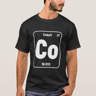 T-shirt Cobalt Chimie Cobalt Tableau périodique Cobalt