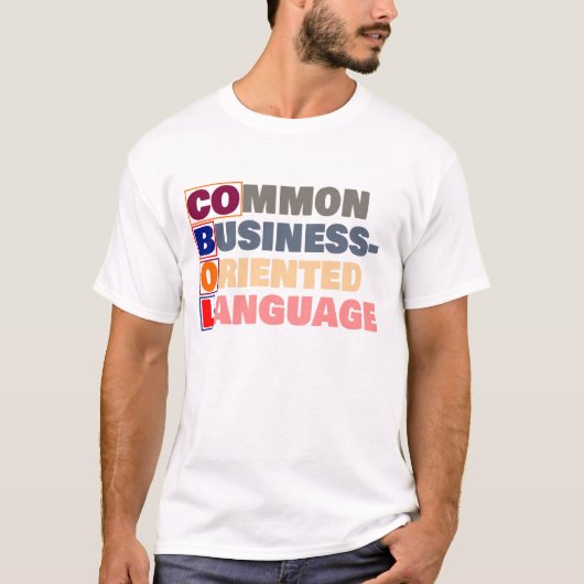 T-shirt COBOL is Common Business-Oriented Language (Devant)