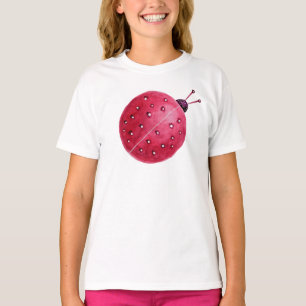 T-shirt Coccinelle abstraite assez sphérique d'aquarelle