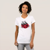 T-shirt Coccinelle de bande dessinée (Devant entier)