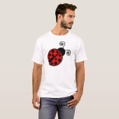 T-shirt Coccinelle mignonne - rouge et noir (Devant entier)