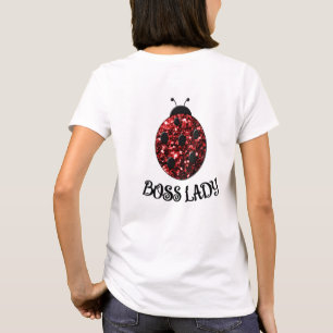 T-shirt Coccinelle scintillante rouge BOSS LADY Personnali