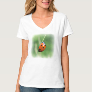 T-shirt Coccinelle sur une brin d'herbe